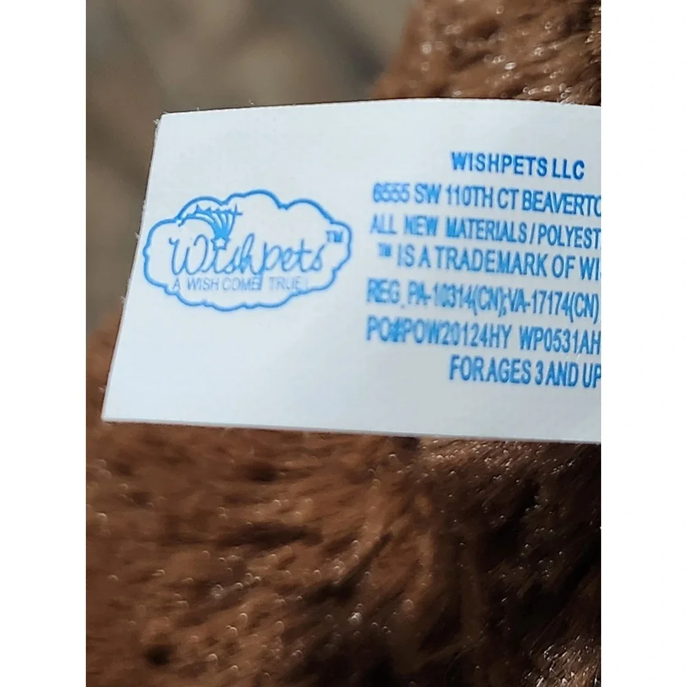 Wishpets Plush Buffalo Bison 2015 Brown 19